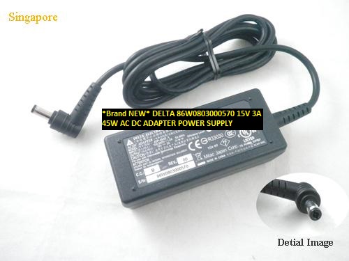 *Brand NEW* DELTA 86W0803000570 15V 3A 45W AC DC ADAPTER POWER SUPPLY - Click Image to Close